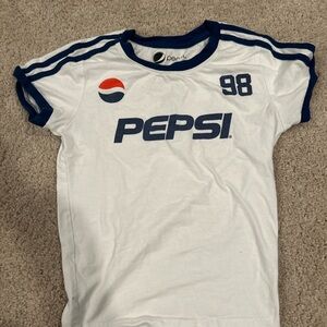 Pepsi Kids Tee with Navy and White Design